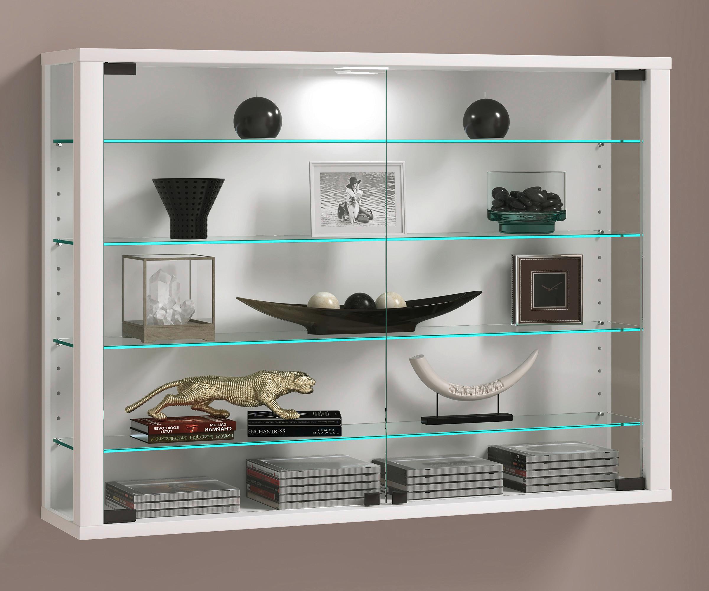 HÄNGEVITRINE VITROSA L - Weiss, Design, Glas/Holzwerkstoff (83/60/18cm) - MID.YOU