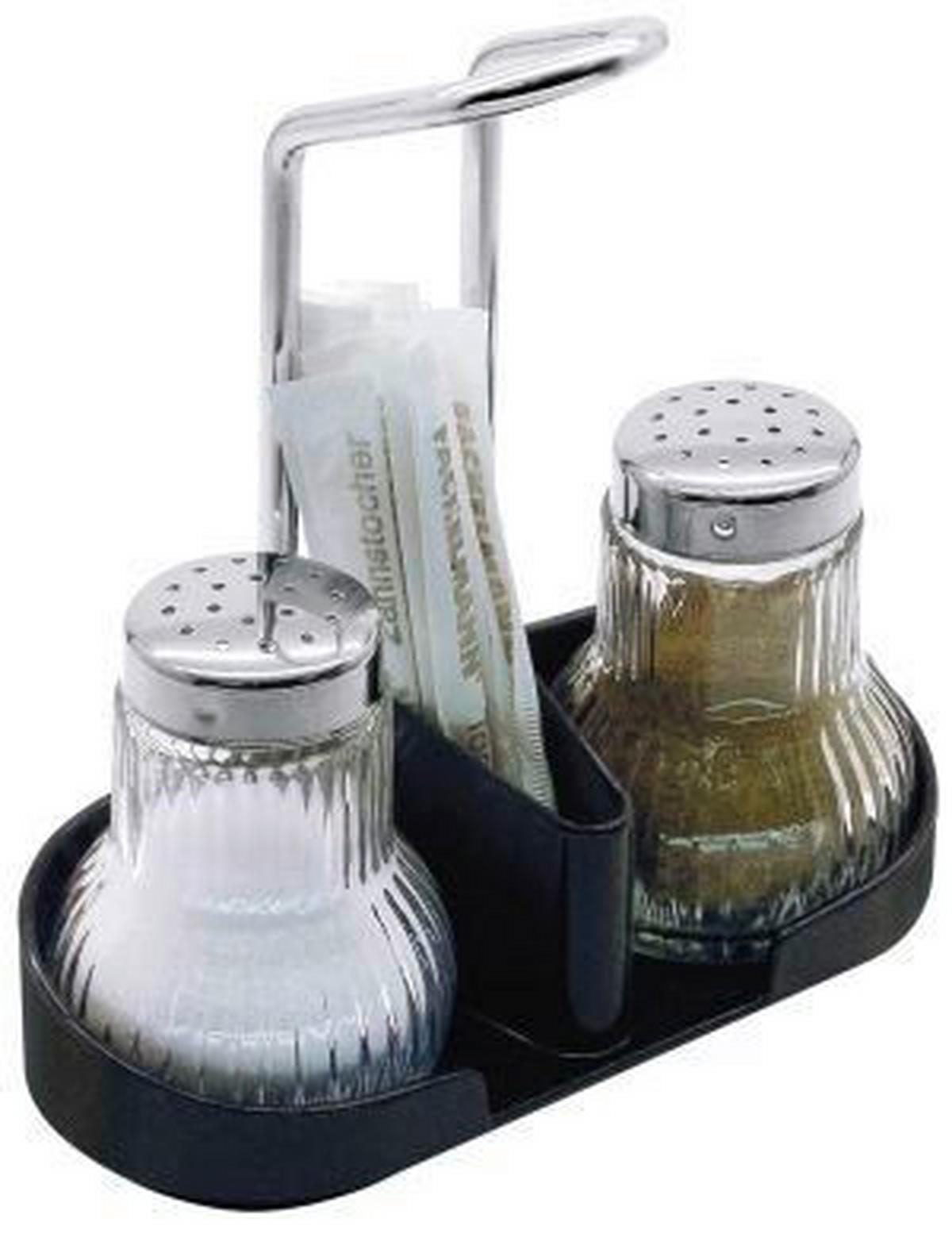 Salz- und Pfefferstreuer Salt & Pepper - Klar/Schwarz, KONVENTIONELL, Kunststoff/Metall (6/13/14cm) - Fackelmann