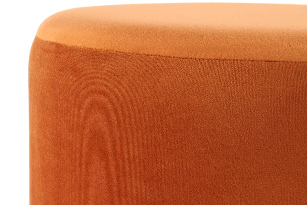 HOCKER Hocker in Orange - Champagner/Goldfarben, Basics, Holzwerkstoff/Textil (41/44,5/41cm) - Kayoom