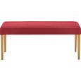 Sitzbank Rot Buche - Buchefarben/Dunkelrot, MODERN, Holz/Textil (120/50/42cm) - MODERN LIVING