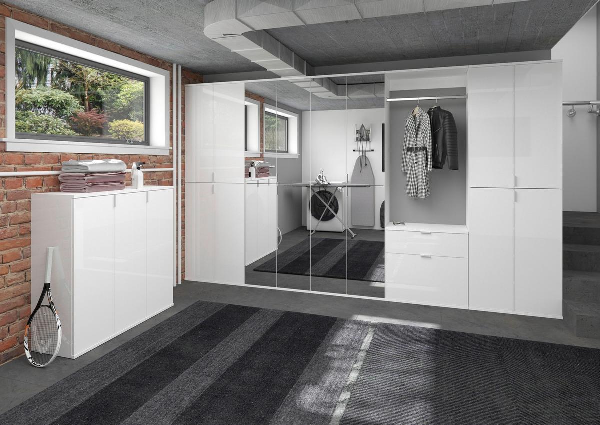 Komoda Projekt X - bijela visoki sjaj, Moderno, drvni materijal (183/99/34cm) - Modern Living