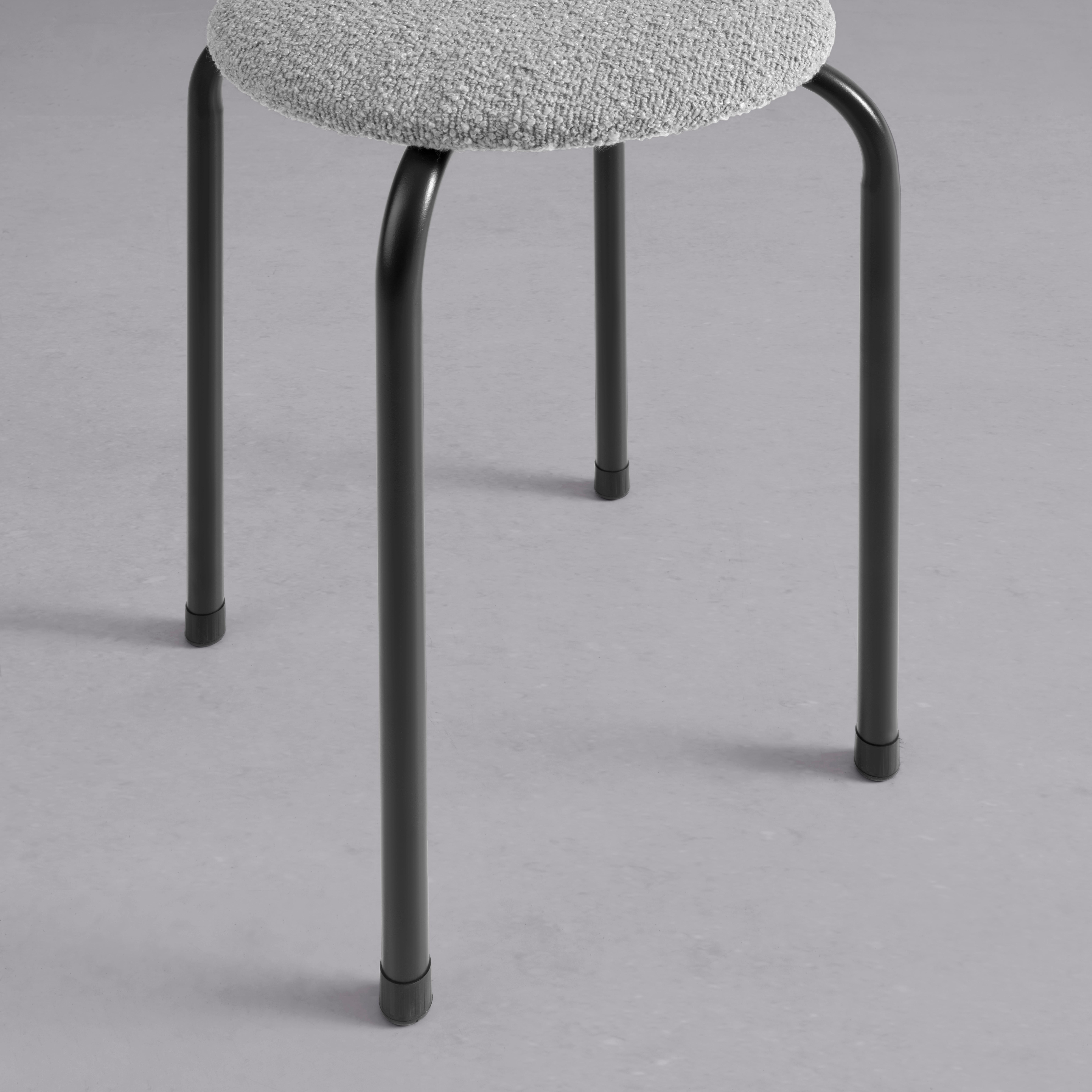 STAPELBAR PALL ISABELLE -SB- - grå/svart, Lifestyle, metall/textil (30/45/30cm) - Mömax