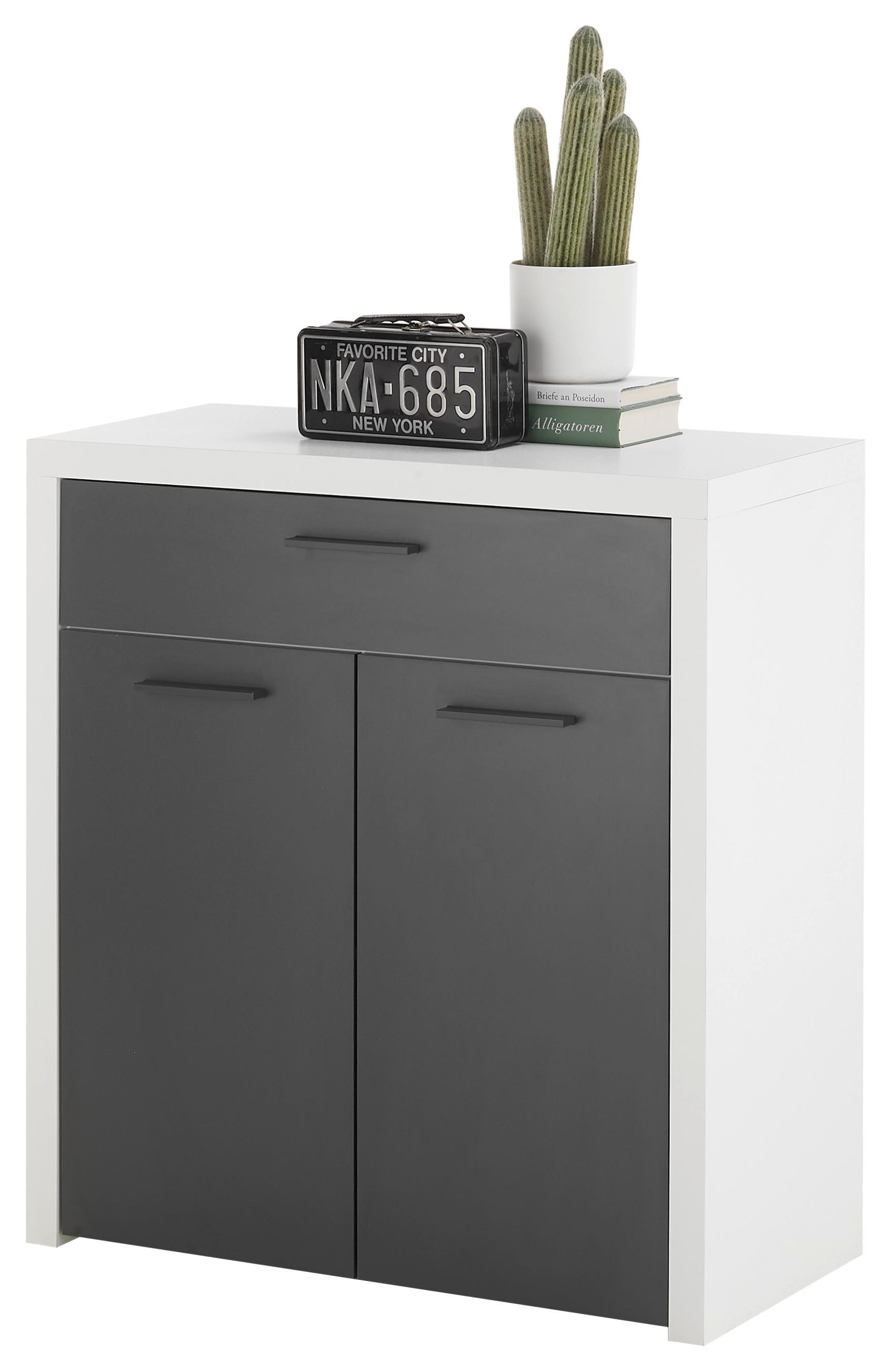 Kommode Modica in Anthrazit/Weiß - Anthrazit/Weiß, MODERN, Holzwerkstoff/Kunststoff (82/88/38cm) - Mömax