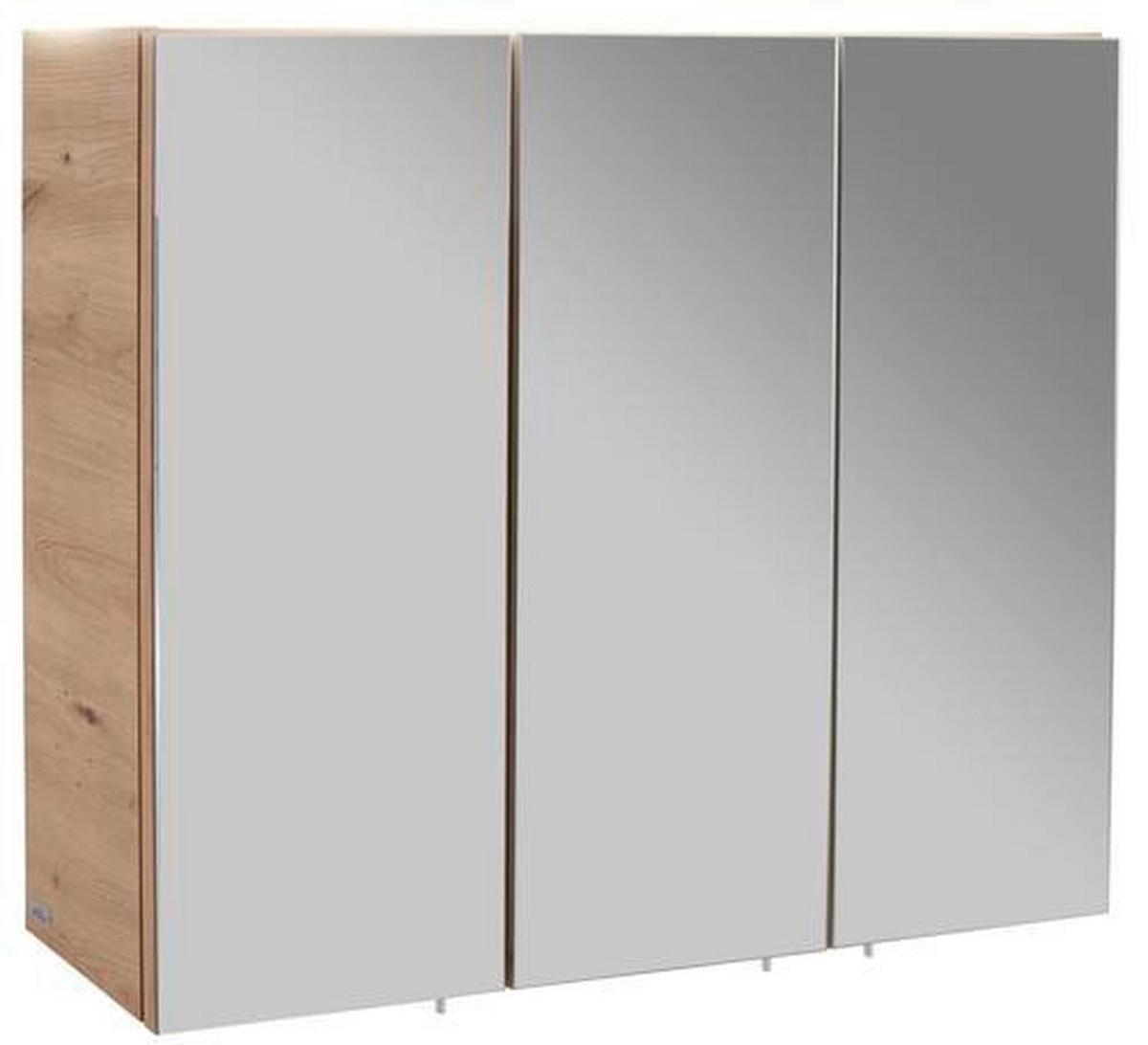 Omara Z Ogledalom Avensis 312 - barve hrasta/prozorno, Moderno, steklo/leseni material (75/73/20,5cm) - Mömax