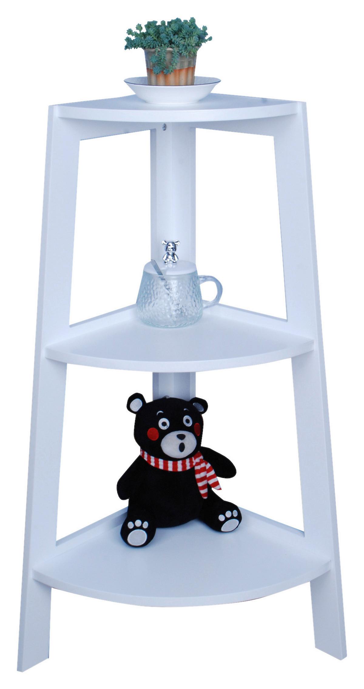 Kotni Regal Emil, Bela - bela, Moderno, leseni material (37/80/37cm) - Mömax