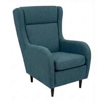 Füles Fotel Gepetto - kék, Konventionell, faalapú anyag/textil (77/100/86cm)