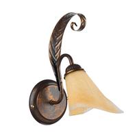 Wandleuchte Alga Bronzefarben max. 6 Watt - Bronzefarben, KONVENTIONELL, Glas/Metall (21/21/32cm)