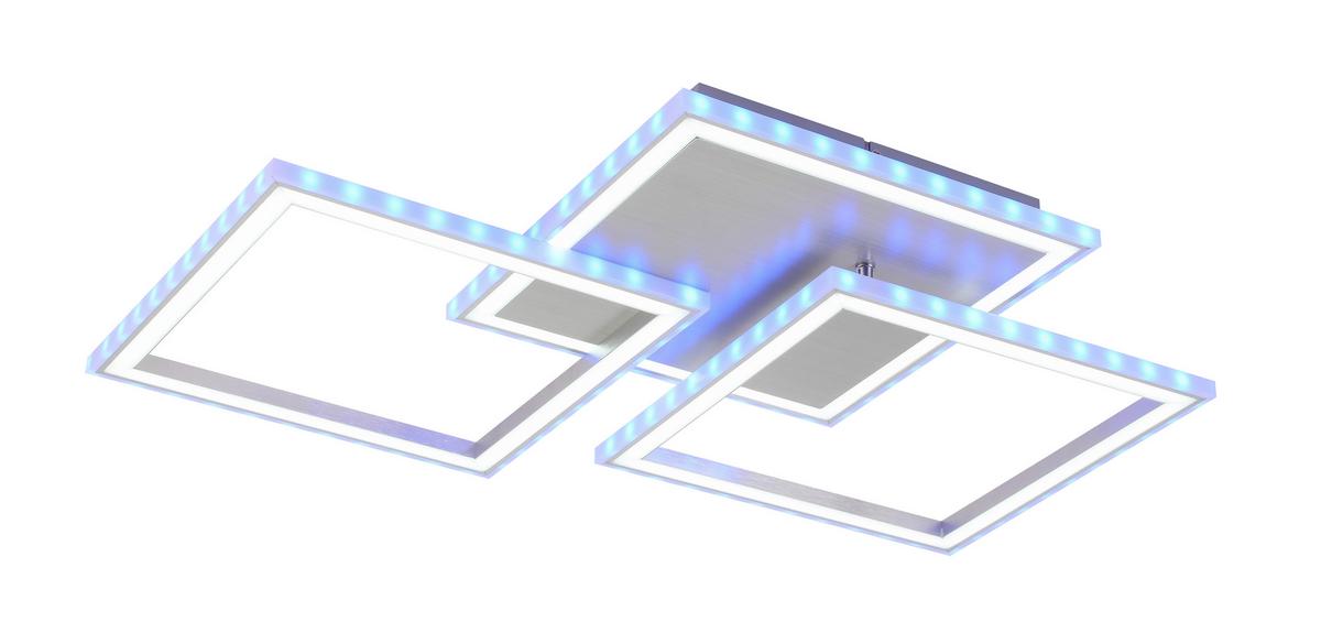 LED Mennyezeti Lámpa Qinton - alumíniumszínű, Romantik / Landhaus, műanyag/fém (95/44/7,3cm) - Premium Living