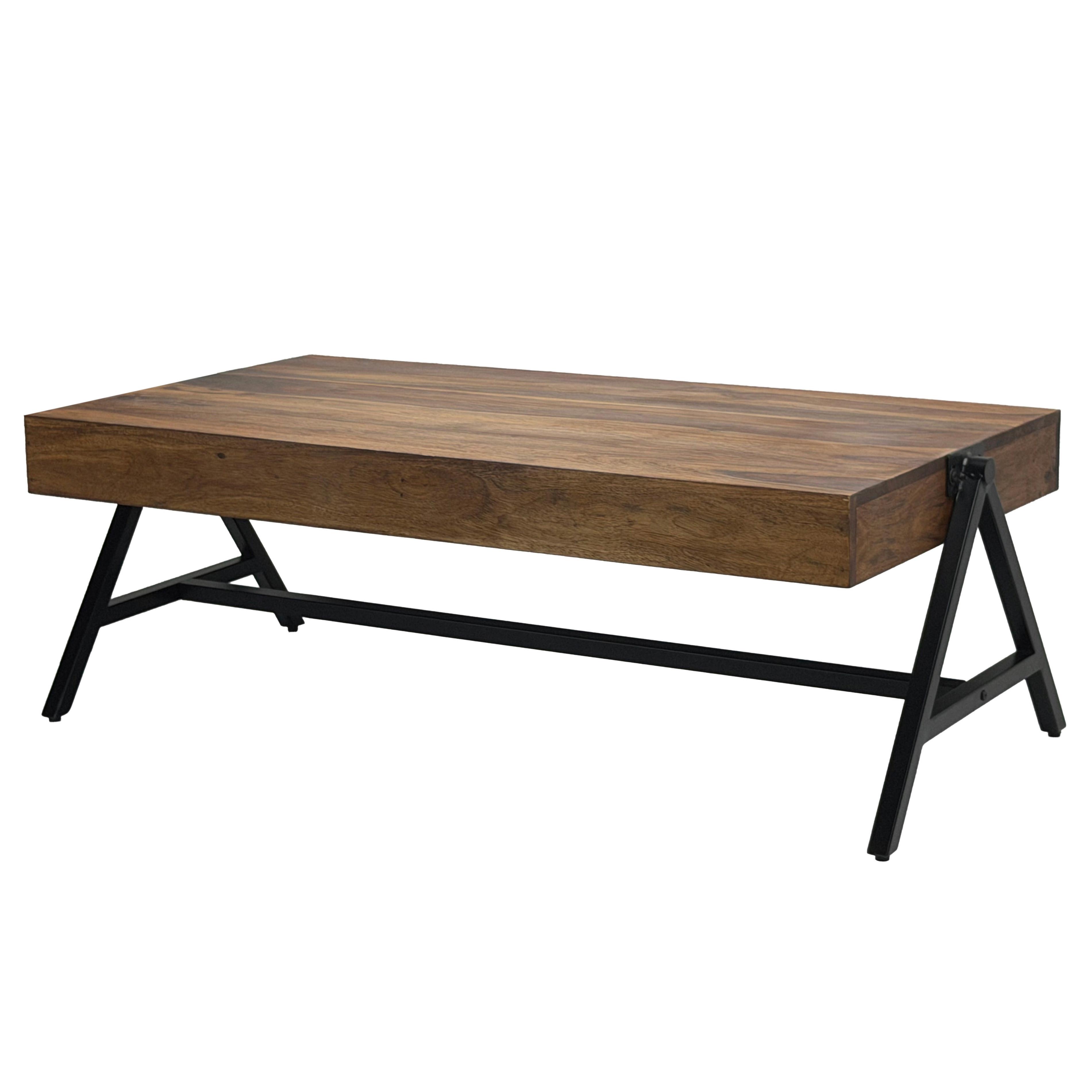 Măsuță De Cafea Wl7.414 - maro/negru, Design, lemn/metal (120/60/40cm) - MID.YOU