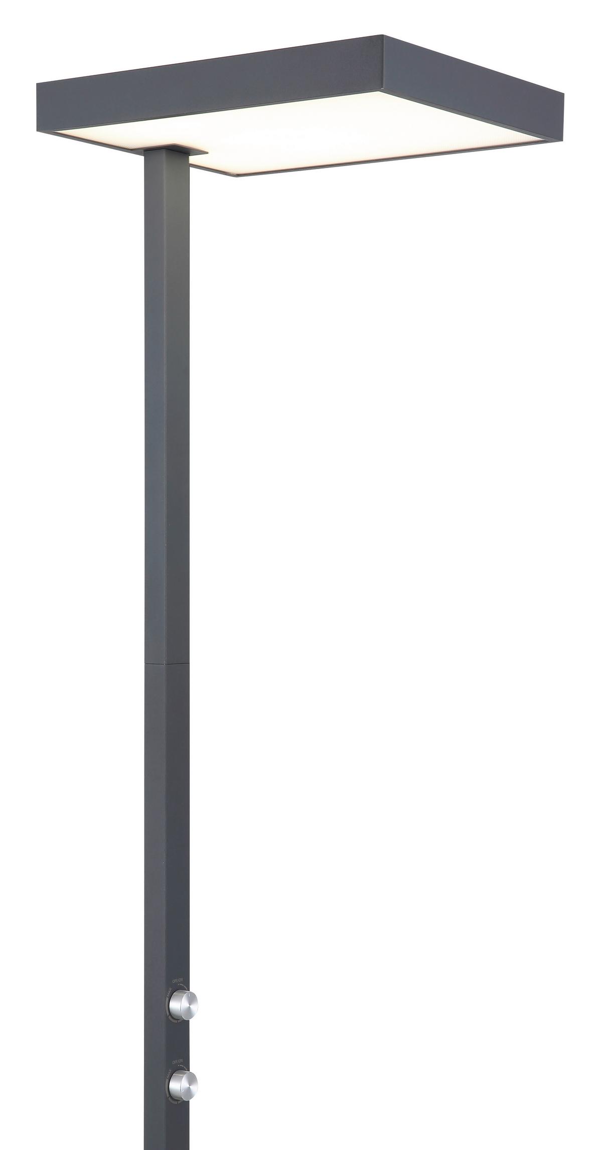 Led Podna Svjetiljka Barker - srebrne boje/prozirno, Design, metal/plastika (40/28/184,8cm) - Globo