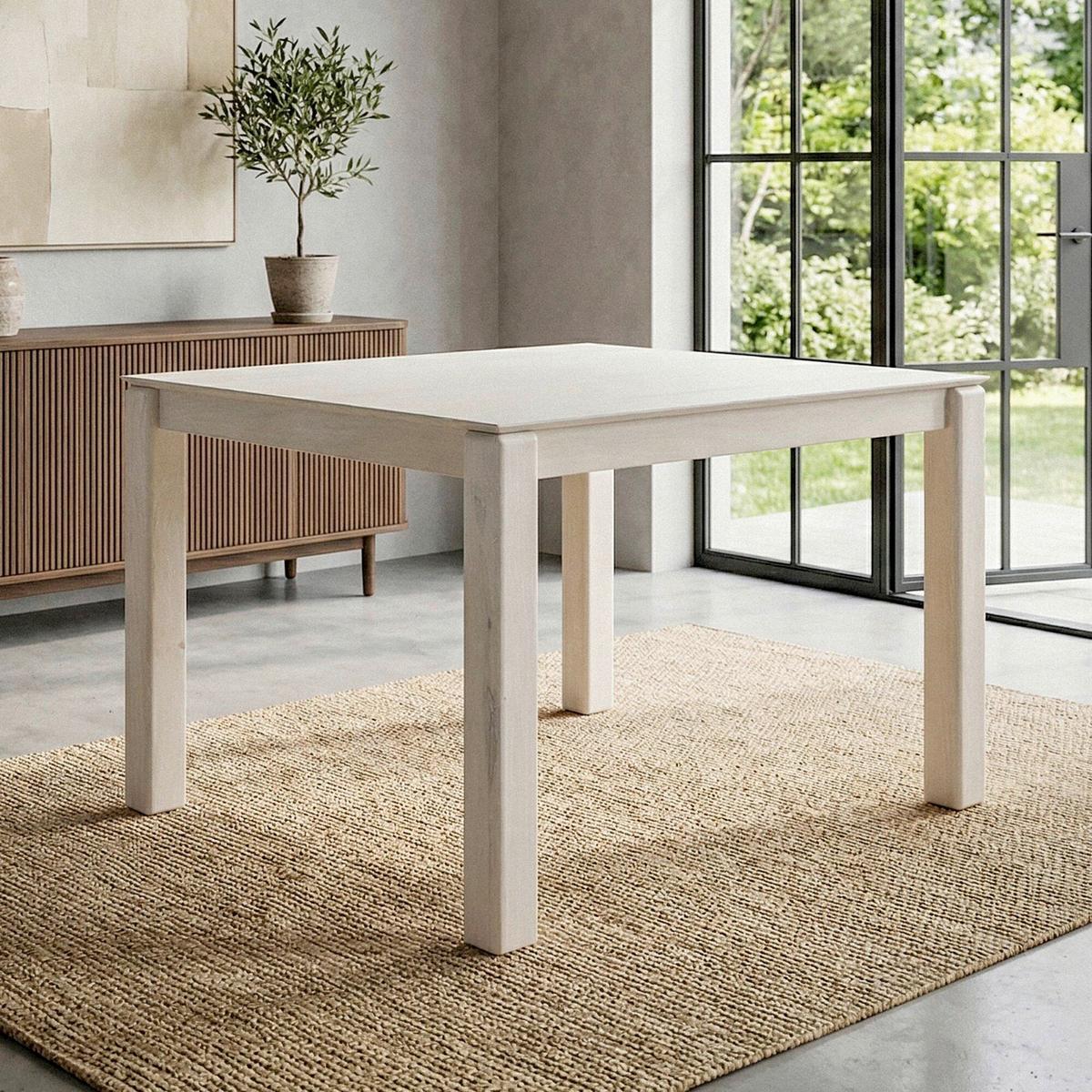 Esstisch Wl7.489 - Weiss, Design, Holz (80/75/80cm) - Livetastic