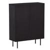 HIGHBOARD BJÖRKÖN - Schwarz, Design, Holzwerkstoff/Metall (80/103/30cm) - Livetastic