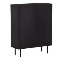 HIGHBOARD BJÖRKÖN - Schwarz, Design, Holzwerkstoff/Metall (80/103/30cm) - Livetastic
