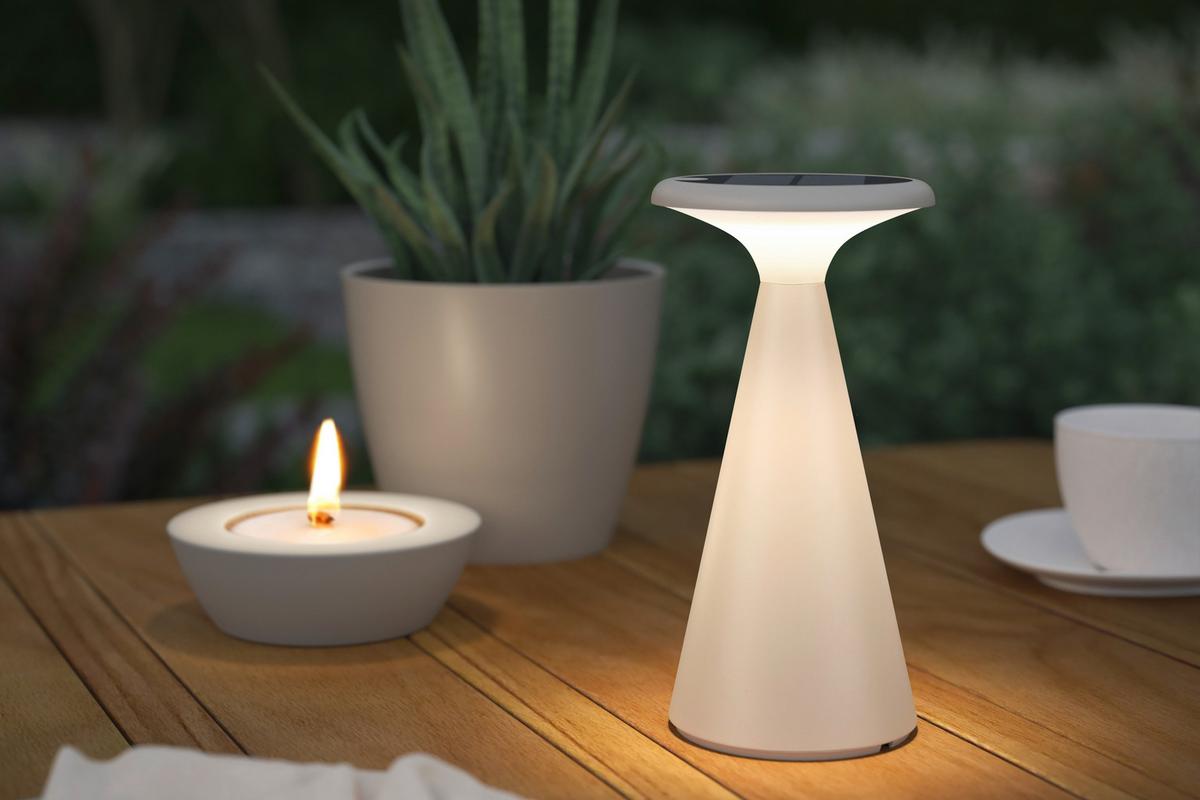 LED-Außenleuchte Hiro in Sandfarben max. 1,6 Watt - Sandfarben/Schwarz, MODERN, Kunststoff (11,5/20,3cm) - Modern Living