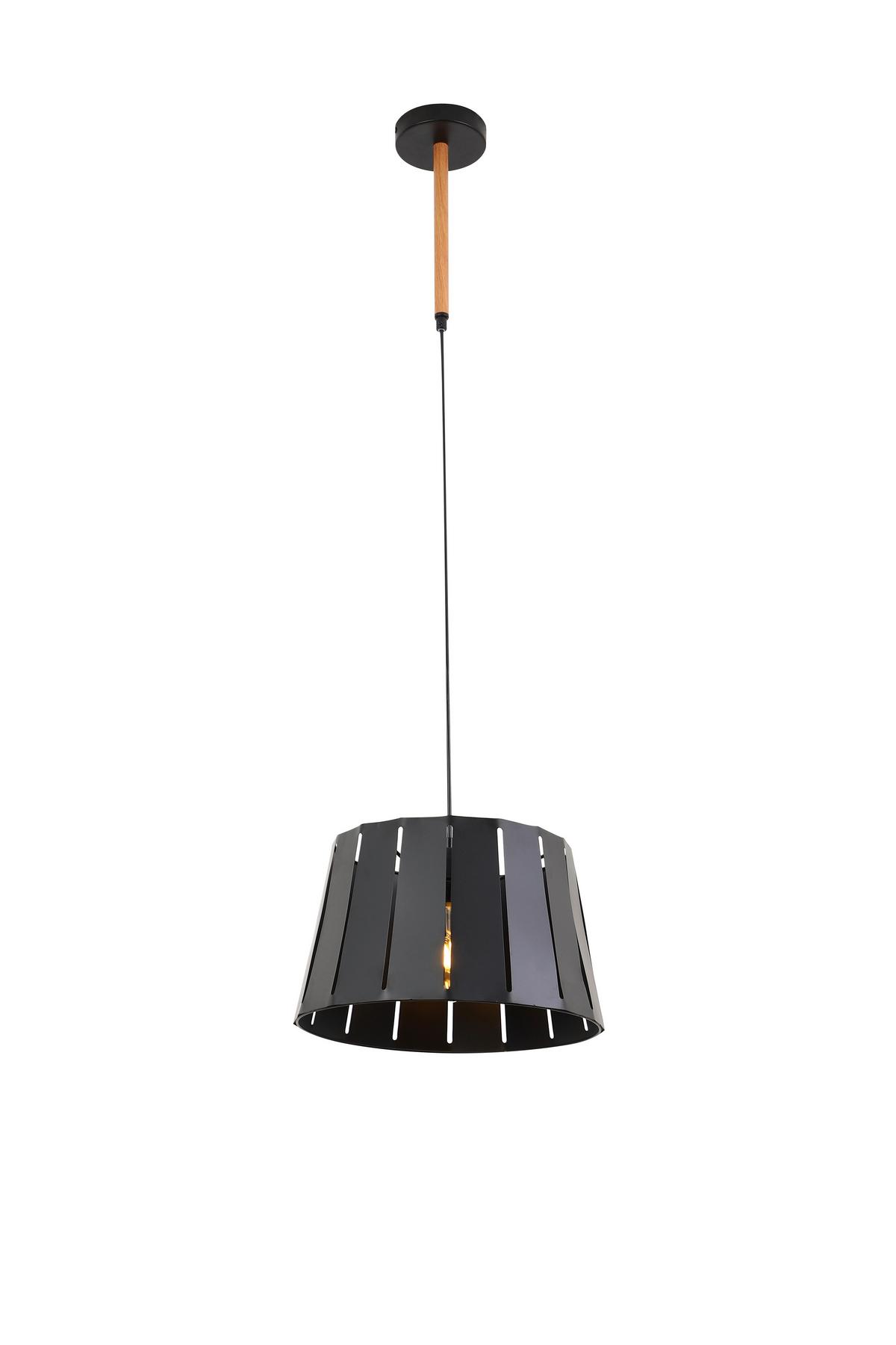 Hängeleuchte Luna Schwarz max. 40 Watt - Schwarz, Design, Metall (35/120cm) - Globo