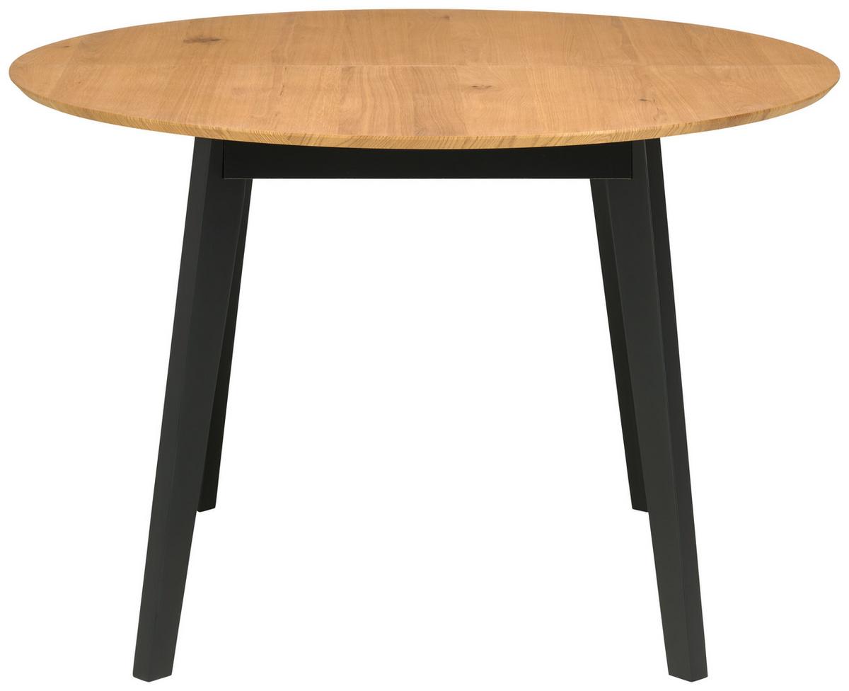 STÓŁ DO JADALNI PABLO AZ - kolor dębowy/czarny, Konventionell, materiał drewnopochodny/drewno (120-200/120/74cm) - MID.YOU