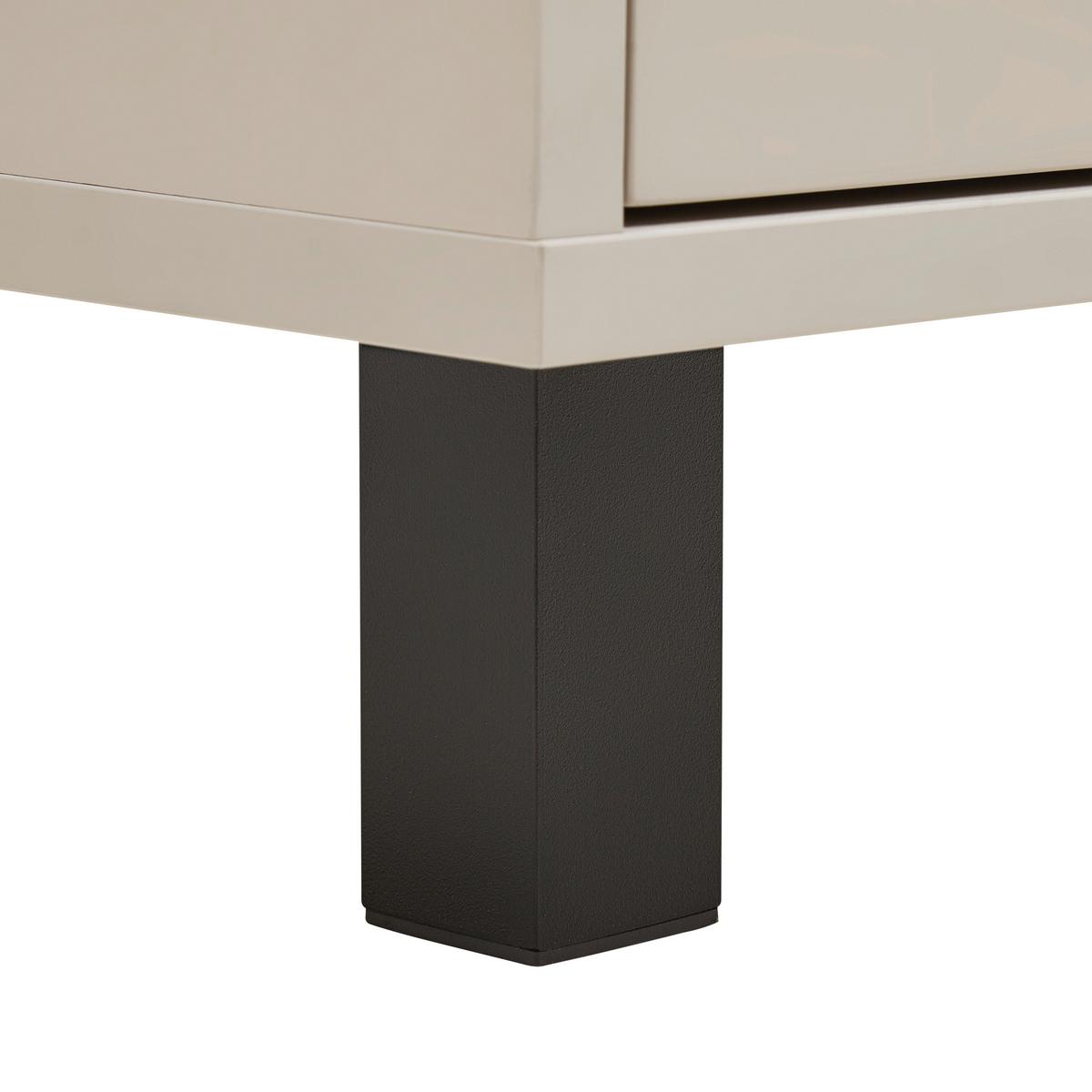 Seitenschrank Sophia Kaschmirfarben - Kaschmir/Schwarz, MODERN, Holzwerkstoff (35/120/33cm) - Mömax