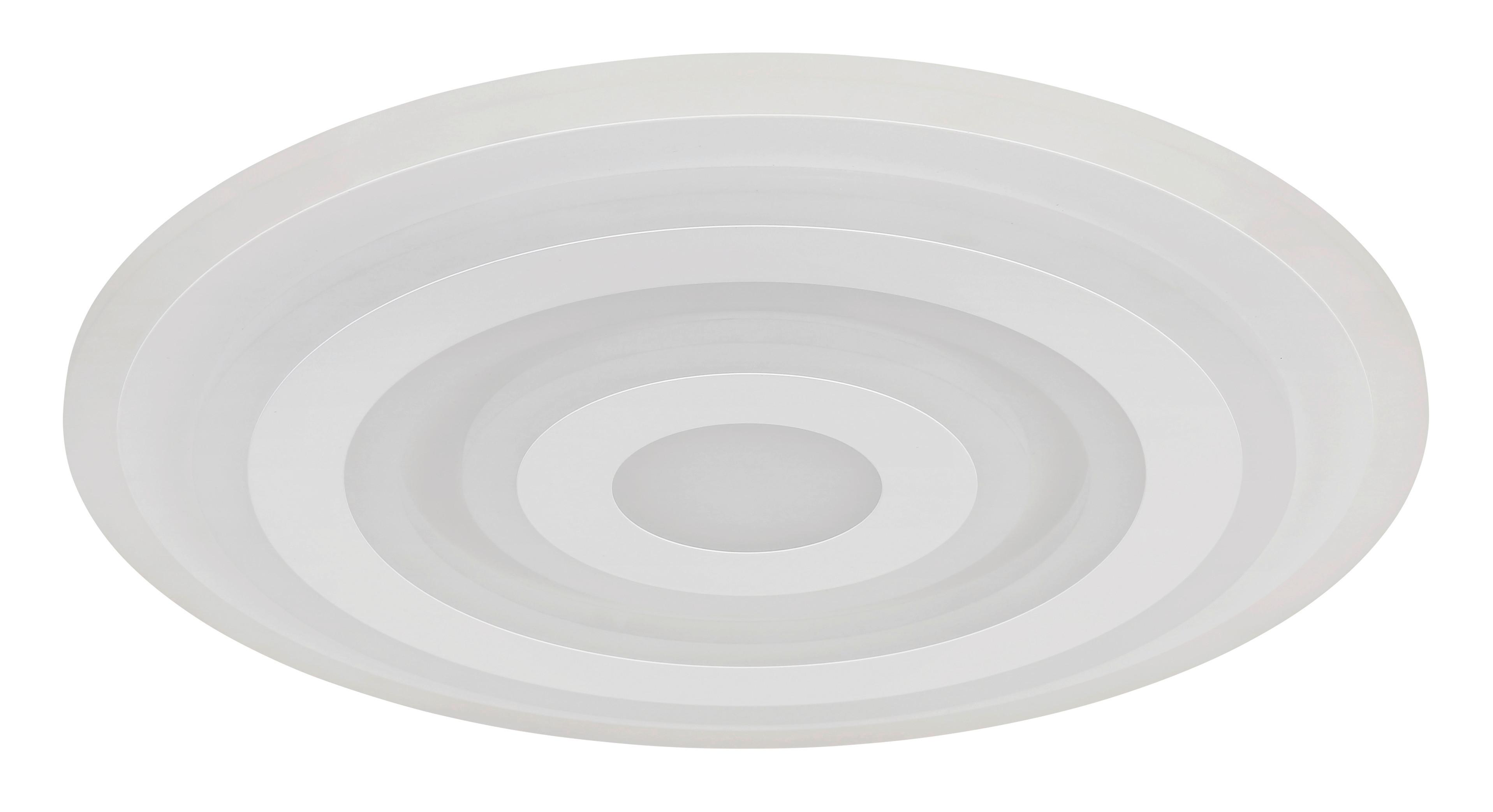 LED-DECKENLEUCHTE 48554-20 - Weiss/Opal, Konventionell, Kunststoff/Metall (40/5cm) - Globo