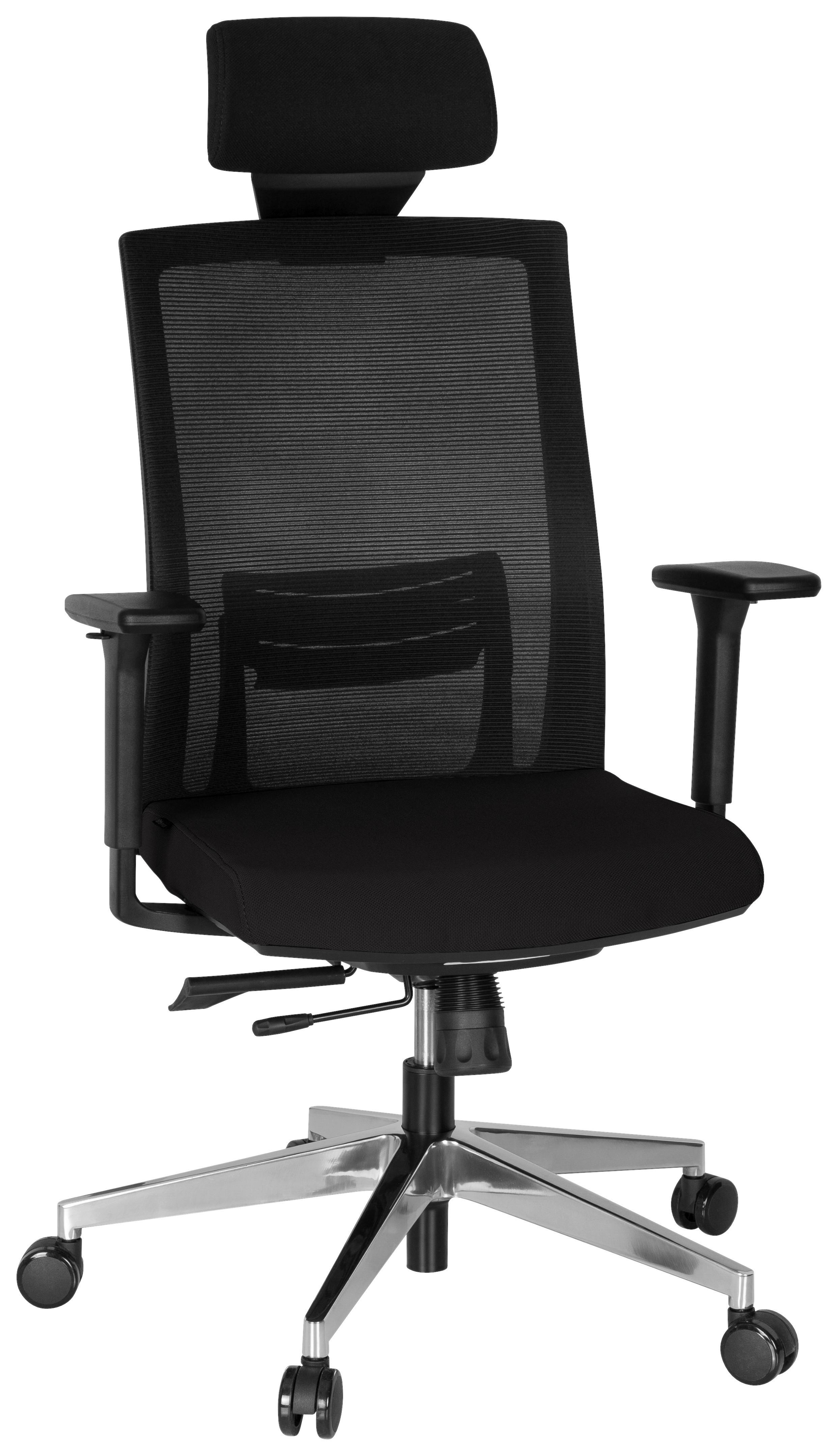 Pisarniški Stol Captiva, Črna - črna/barve aluminija, Moderno, kovina/umetna masa (68/131/63cm) - MID.YOU