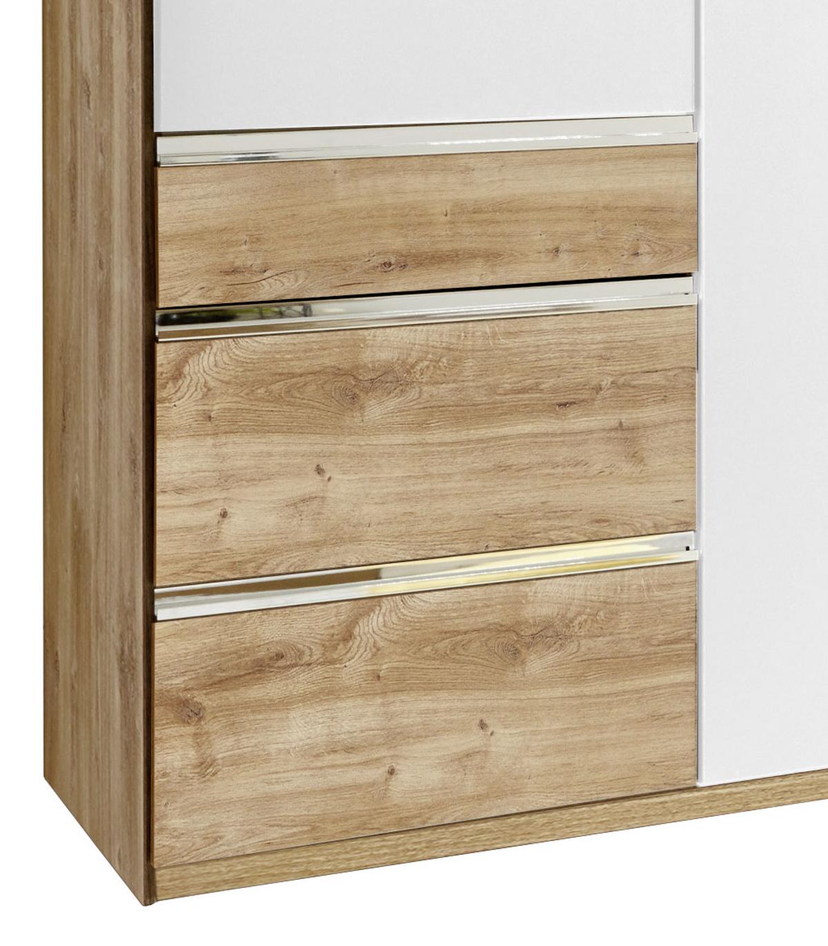 Ormar S Klasičnim Vratima Level 36a - bijela/boje hrasta, Moderno, drvni materijal/metal (250/216/58cm) - Modern Living
