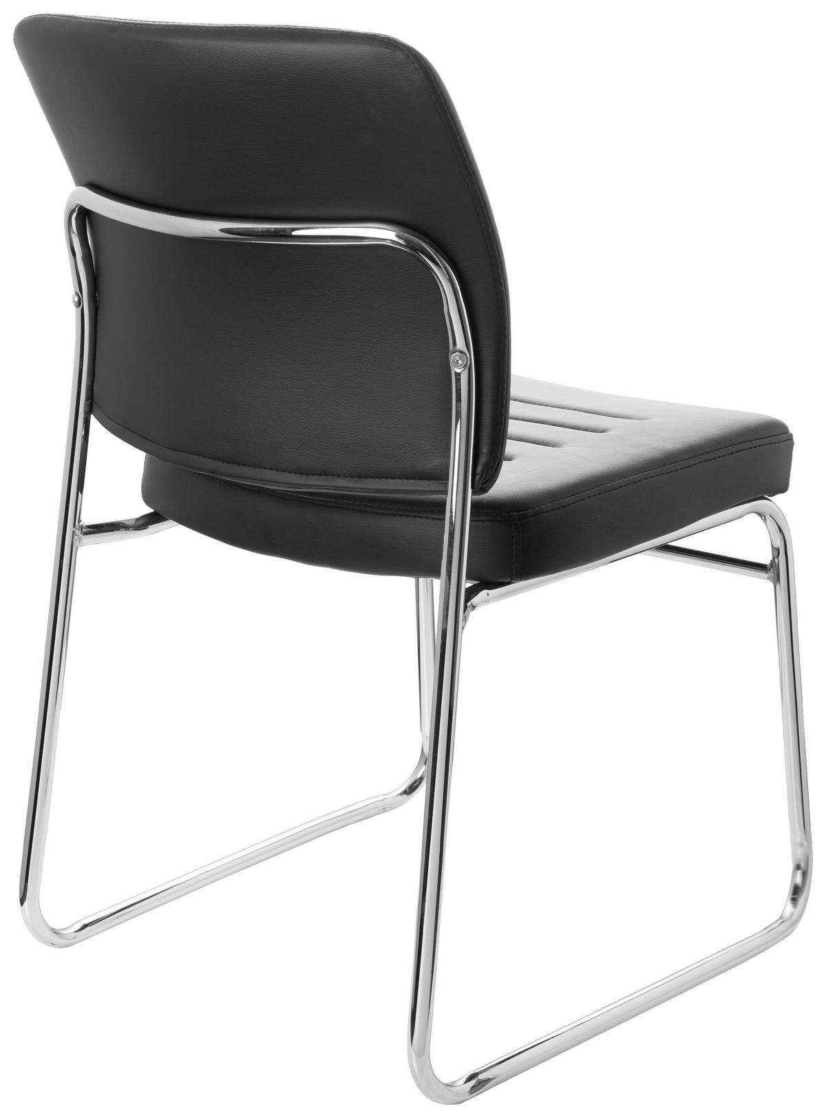 Konferenčni Stol Tonso V, Črna - barve kroma/črna, Moderno, kovina/tekstil (47/85/51cm) - MID.YOU
