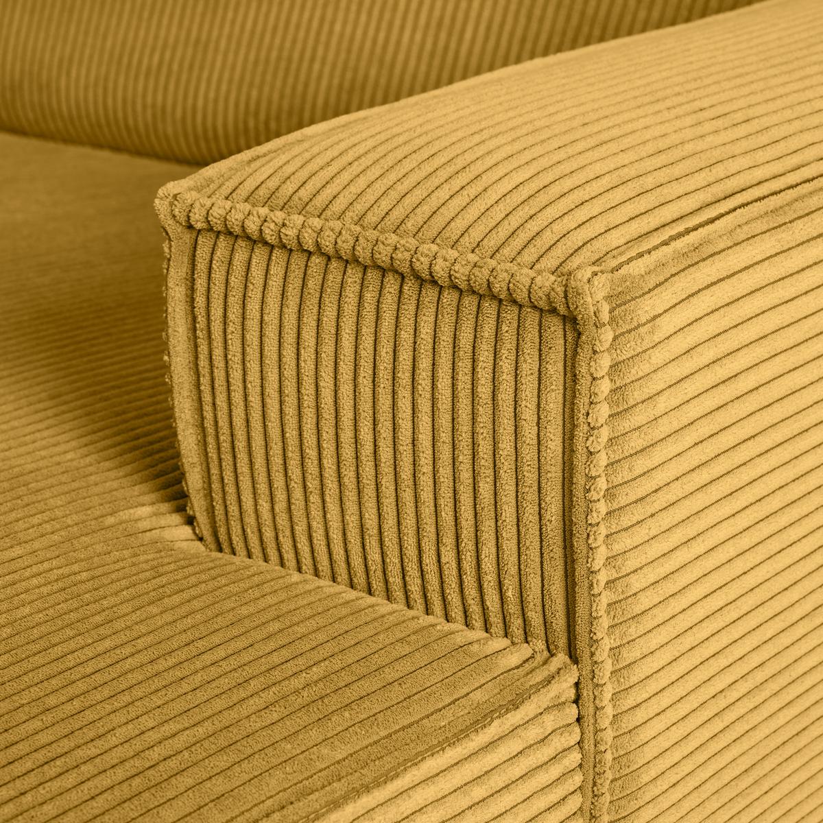 Wohnlandschaft Loft Senfgelb - Senfgelb/Schwarz, MODERN, Kunststoff/Textil (265/75/172cm) - Mömax