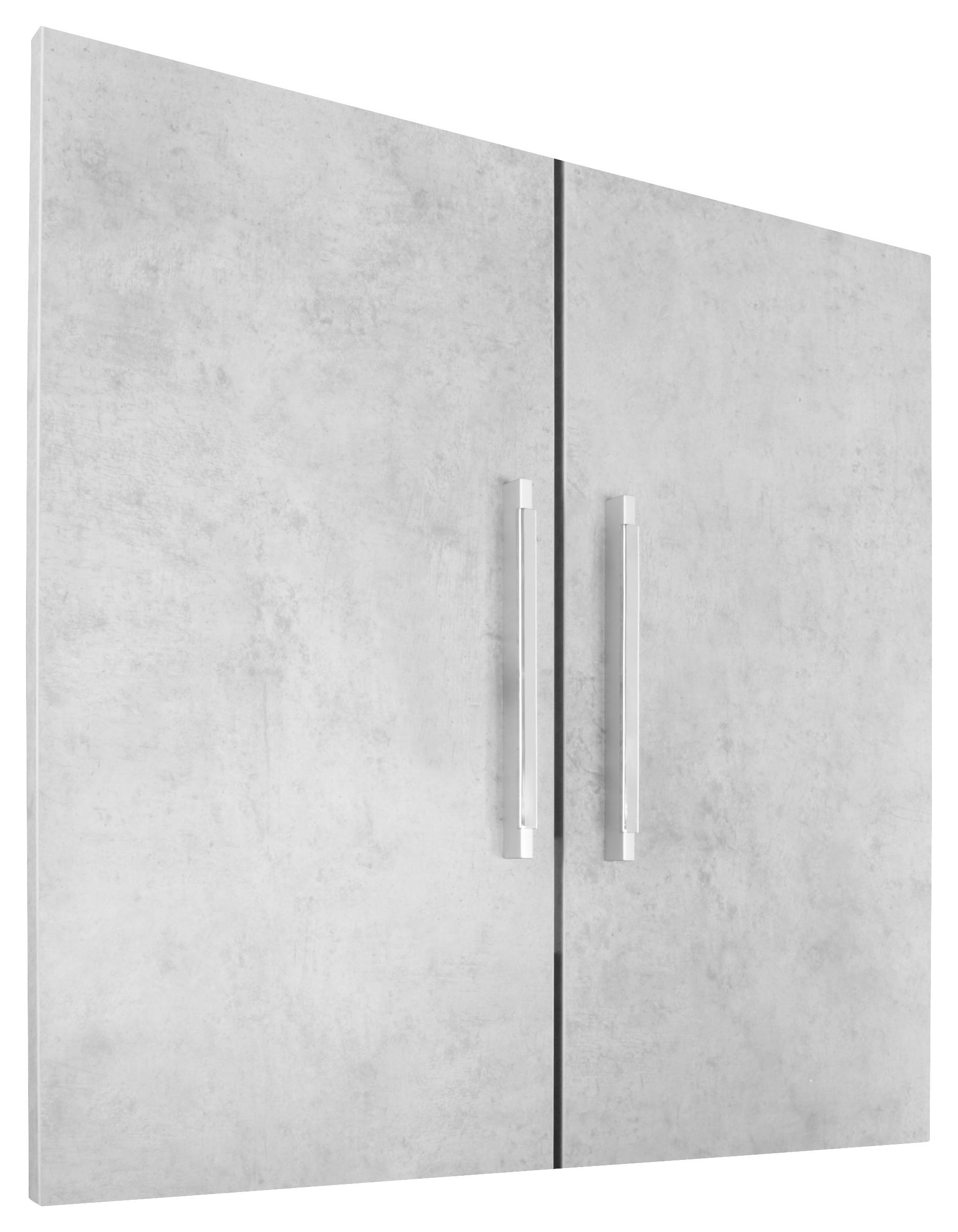 Türenset Weiss/Grau - Alufarben/Grau, Modern, Holzwerkstoff/Metall (75,6/67,4cm) - Mömax