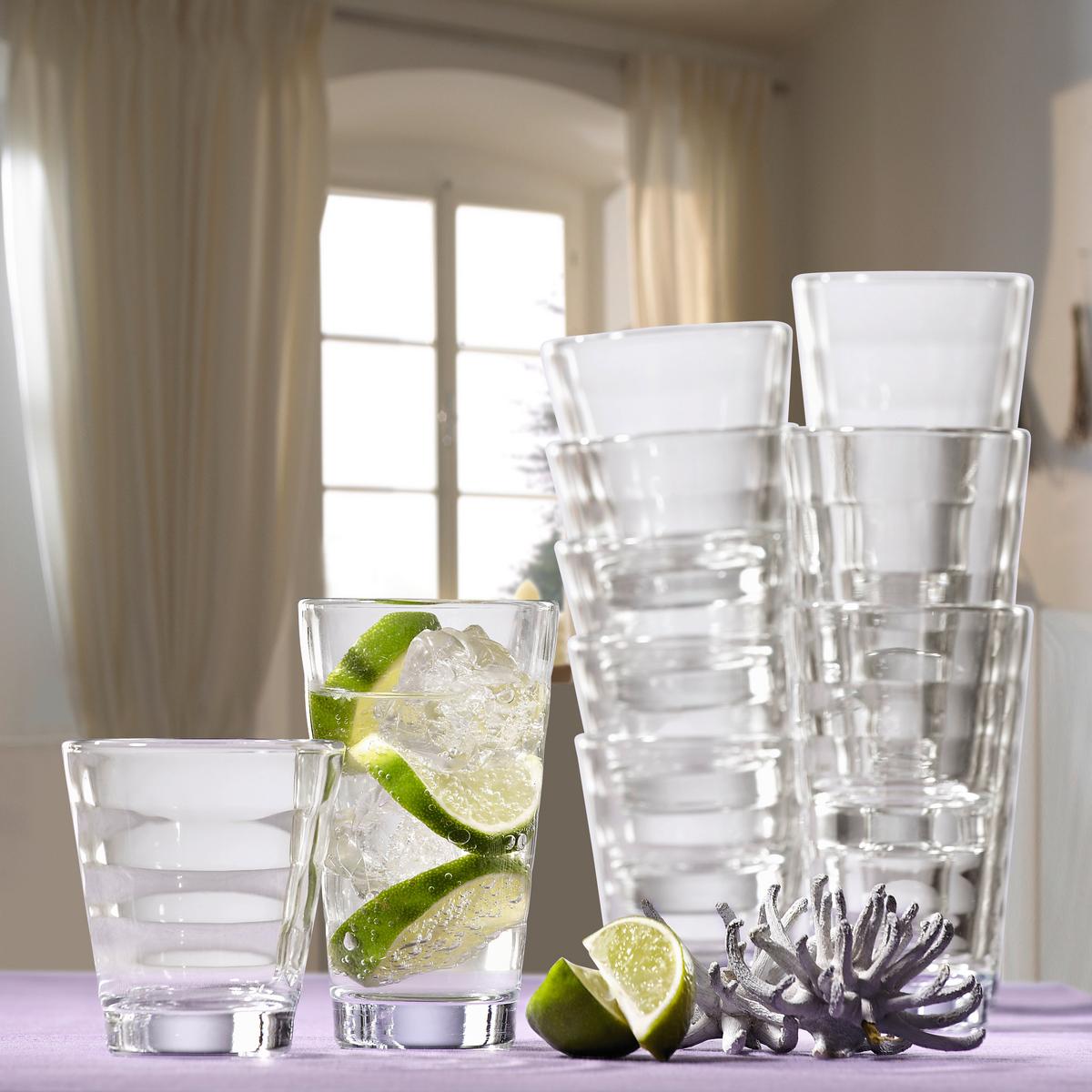 KOMPLET SZKŁA STOŁOWEGO 010928 - przejrzysty, Basics, szkło - Leonardo