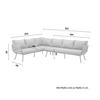 LOUNGESET CAMILLA - grå, Modern, metall/glas (252/65/68cm) - Bessagi Garden