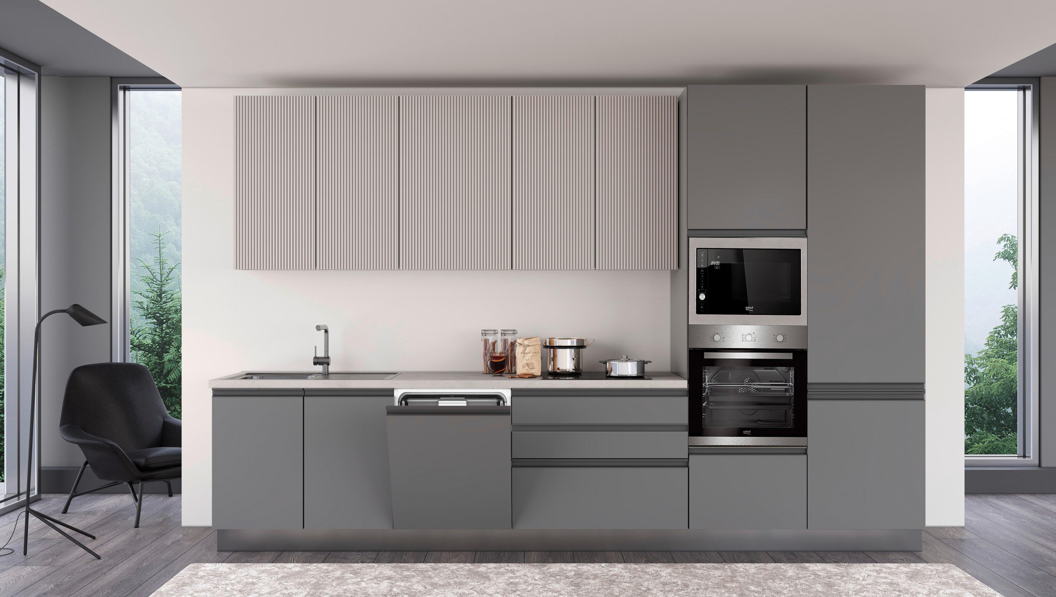 Blok Kuhinja S Aparatima New Helena 360 Sx - siva/kašmir, Konvencionalno, metal/drvo (360/240/60cm) - Mömax