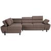 Ecksofa Molina Mini Taupe - Taupe/Schwarz, MODERN, Textil/Metall (189/277cm) - Mömax