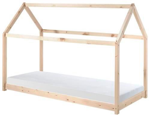 Hausbett Cabane 90x200 cm Kiefer Natur Echtholz - Kieferfarben, MODERN, Holz (90/200cm) - MID.YOU