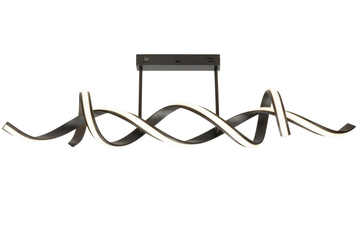 LAMPA SUFITOWA LED BRACKNELL - czarny, Design, tworzywo sztuczne/metal (120/22/32cm) - Novel