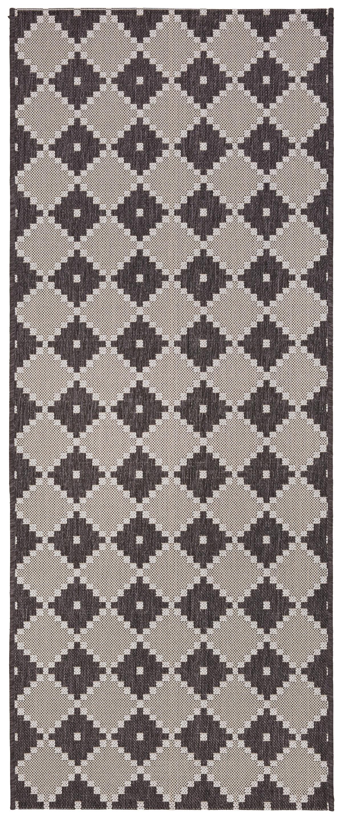 Ravno Tkana Preproga Phoenix 2 - siva/antracit, Moderno, tekstil (80/200cm) - Modern Living