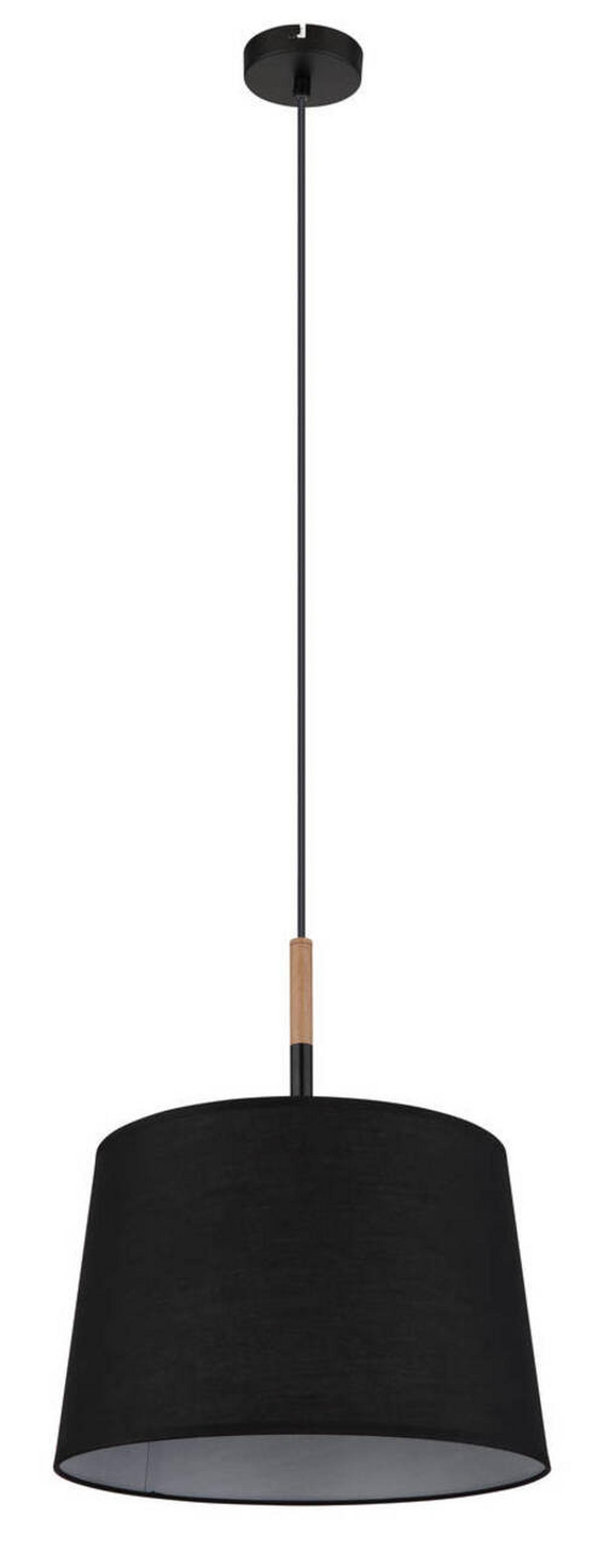 Viseča Svetilka 21629h Kikki - črna/naravne barve, Basics, kovina/tekstil (38/120cm) - Globo