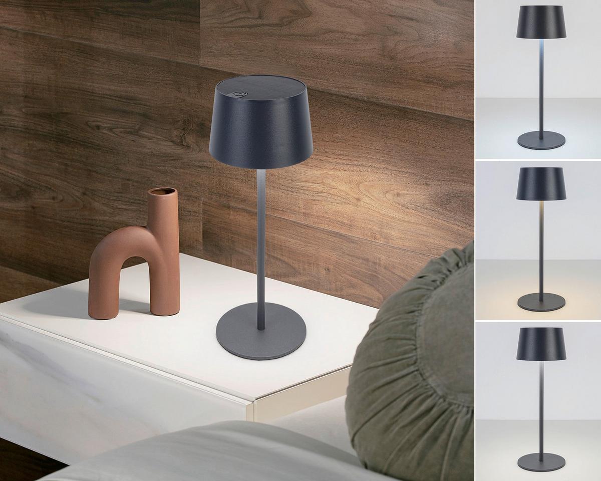 Solarleuchte Zitz Anthrazit max. 1,2 Watt - Anthrazit, KONVENTIONELL, Kunststoff (9/25cm) - Mömax