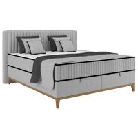 Boxbett Elena Silberfarben ca. 200x200cm - Silberfarben, KONVENTIONELL, Holz/Holzwerkstoff (200/200cm) - Sembella