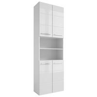 SZAFKA WYSOKA MANDY - biały wysoki połysk/biały, Modern, materiał drewnopochodny/tworzywo sztuczne (60/190/31cm) - MID.YOU