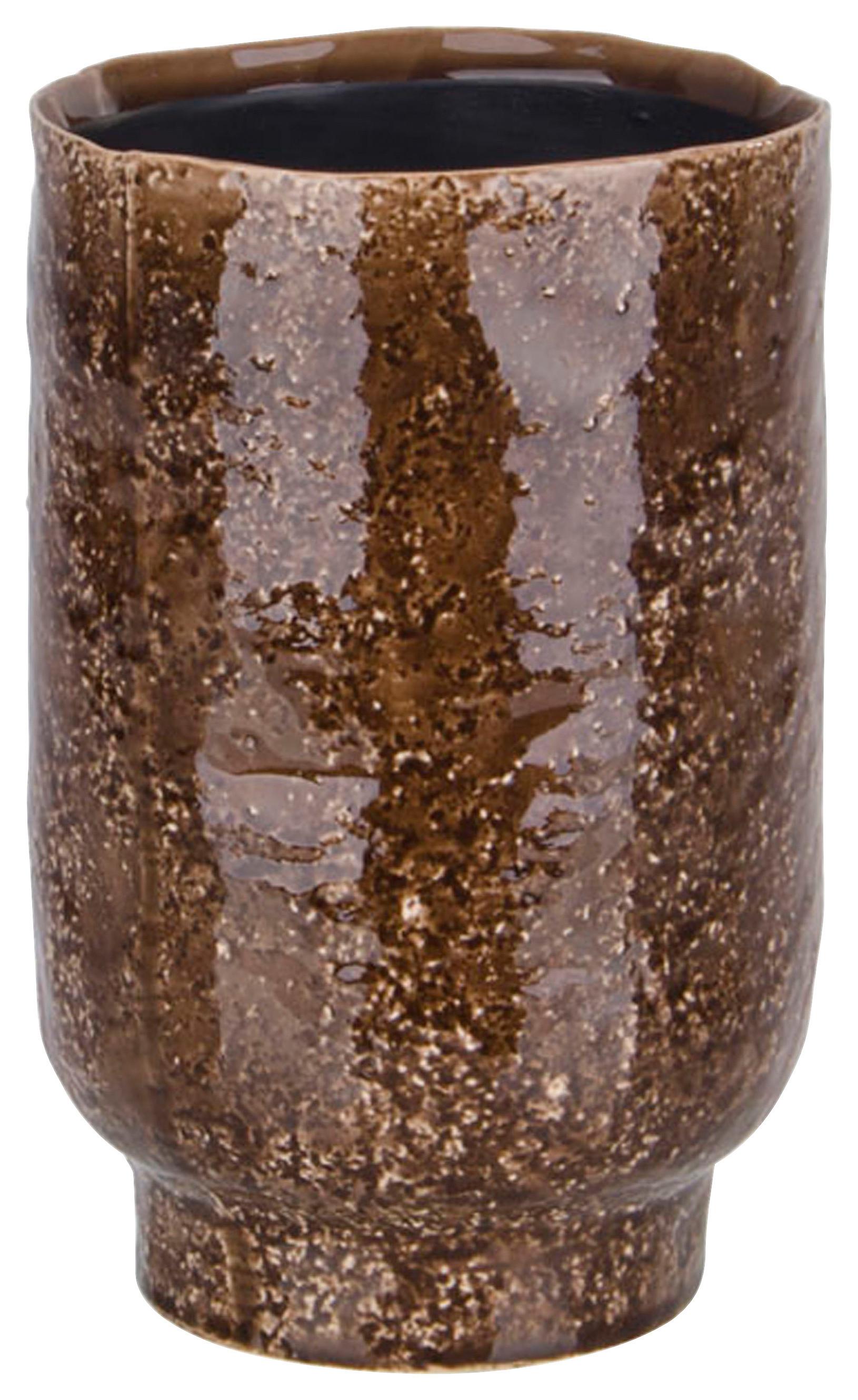 Ukrasna Tegla Livi -Paz- - tamno smeđa, keramika (13,3/20,5cm) - Premium Living