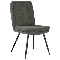 Stuhl Nova Grün - Schwarz/Grün, MODERN, Textil/Metall (48/89/67cm) - Premium Living