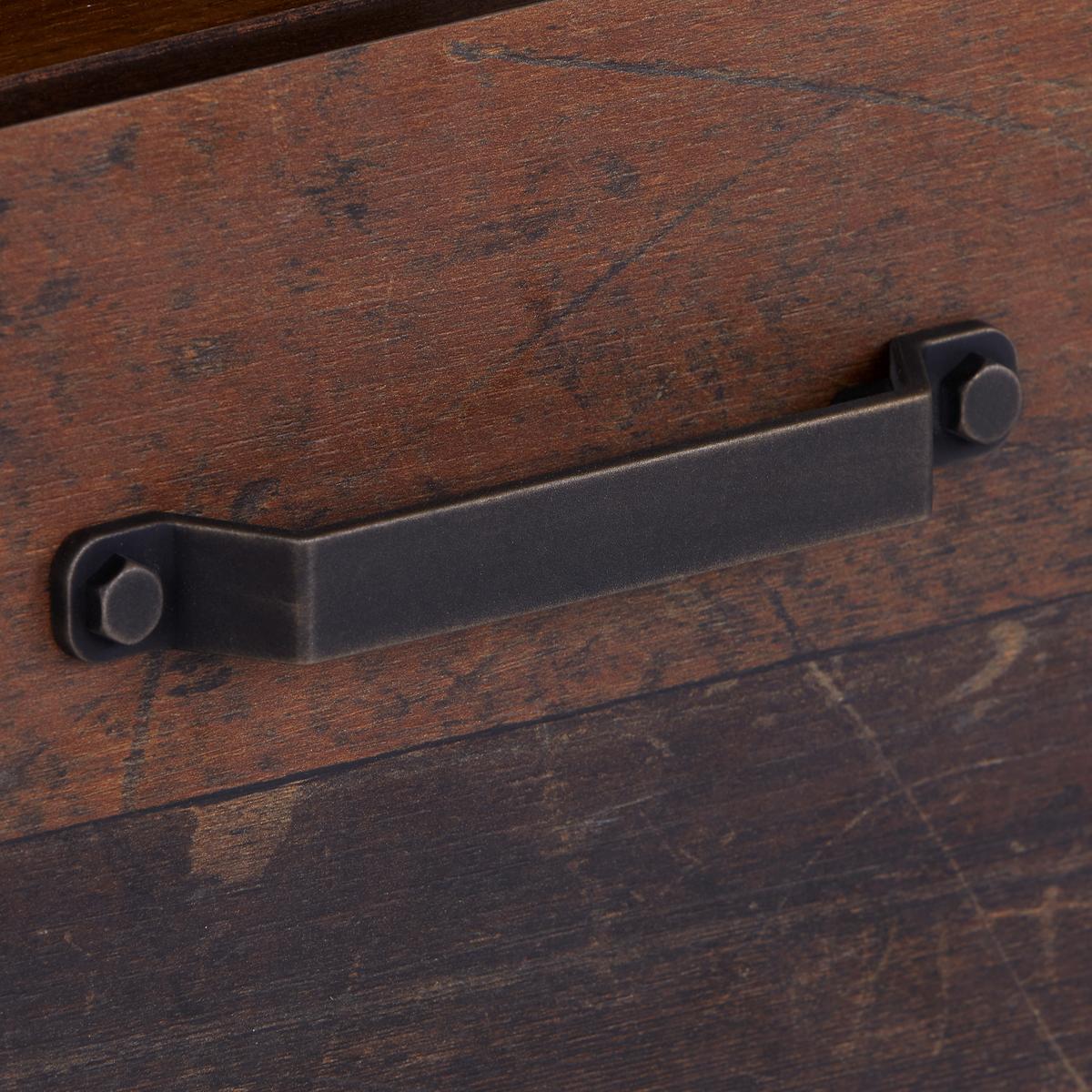 Cuier Ontario - culoare lemn stejar/gri, Trend, sticlă/material pe bază de lemn (128,5/200/37cm) - Zandiara