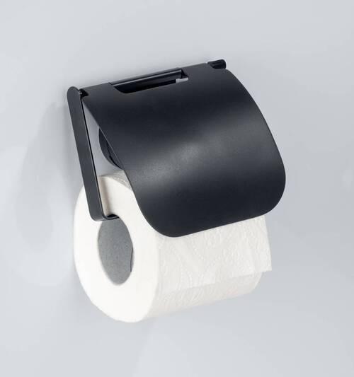 Suport hârtia igienică Pavia - negru, Modern, metal (13/12/3cm) - Wenko