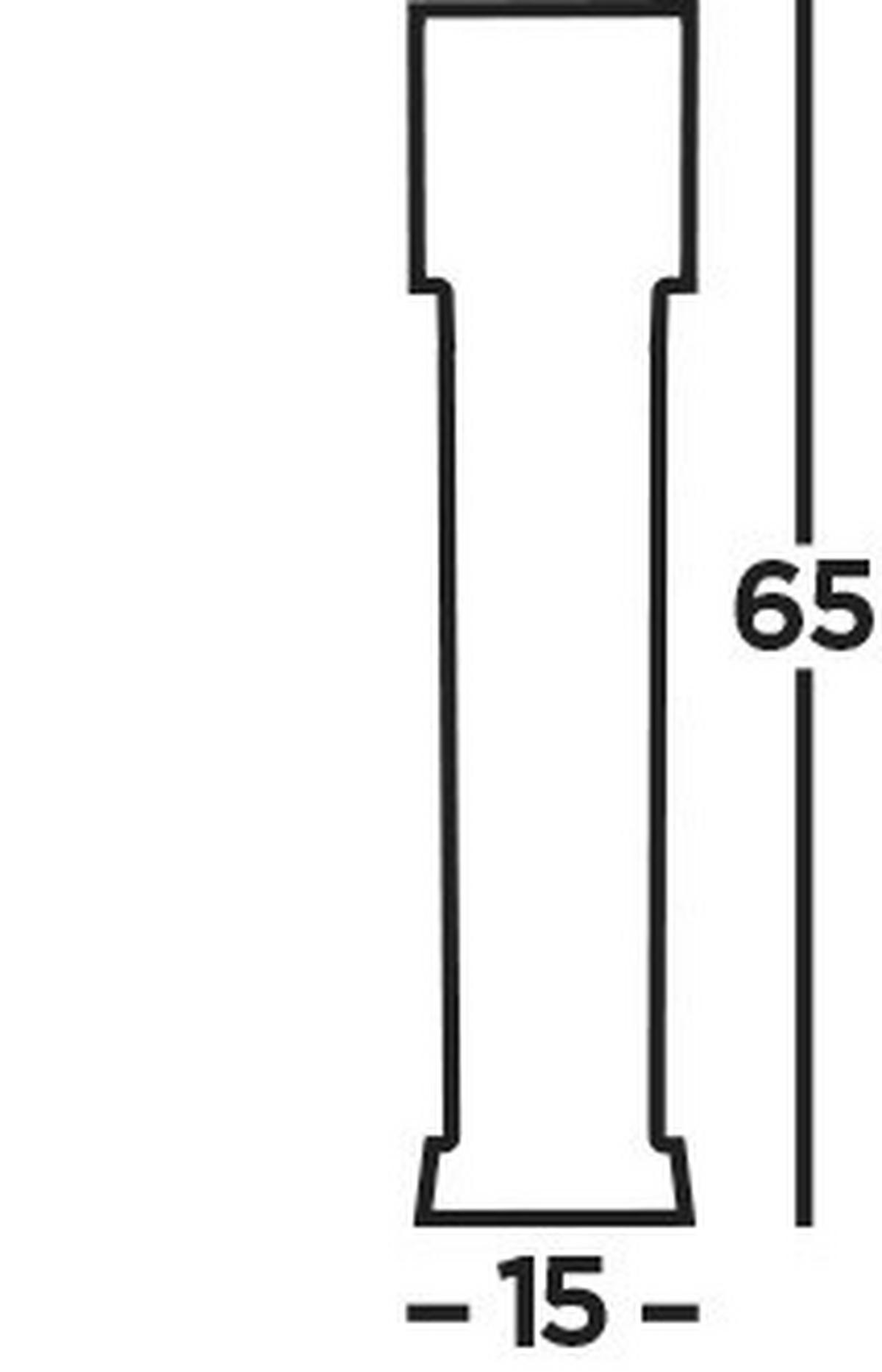 Led Kültéri Lámpa Athens Outdoor 38141-650 - fekete/fehér, Basics, műanyag/fém (15/65cm)