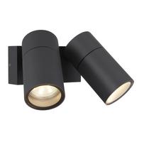 AUSSENLEUCHTE 3209-2 - Klar/Anthrazit, Design, Glas/Kunststoff (15/10,5/11,8cm) - Globo