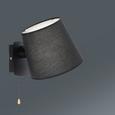 Wandleuchte Miriam max. 60 Watt - Schwarz, Textil/Metall (23/20/26cm) Wandleuchte Miriam max. 60 Watt - Schwarz, Textil/Metall (23/20/26cm)