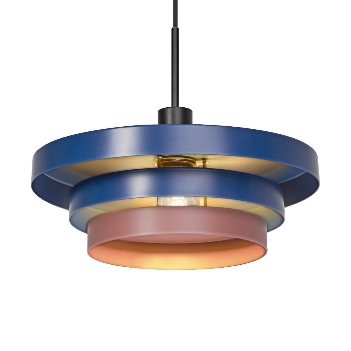 LAMPA WISZĄCA DECOR LAYERS PENDANT E27 BL - różowy/niebieski, Basics, metal (40/136cm) - Osram