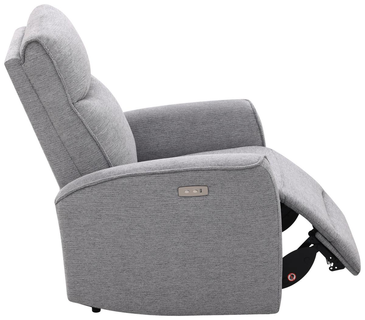 Tv Fotelj Leon, Temno Siva, Relaks Funkcija - temno siva/črna, Basics, kovina/umetna masa (80/102/96cm) - Ondega