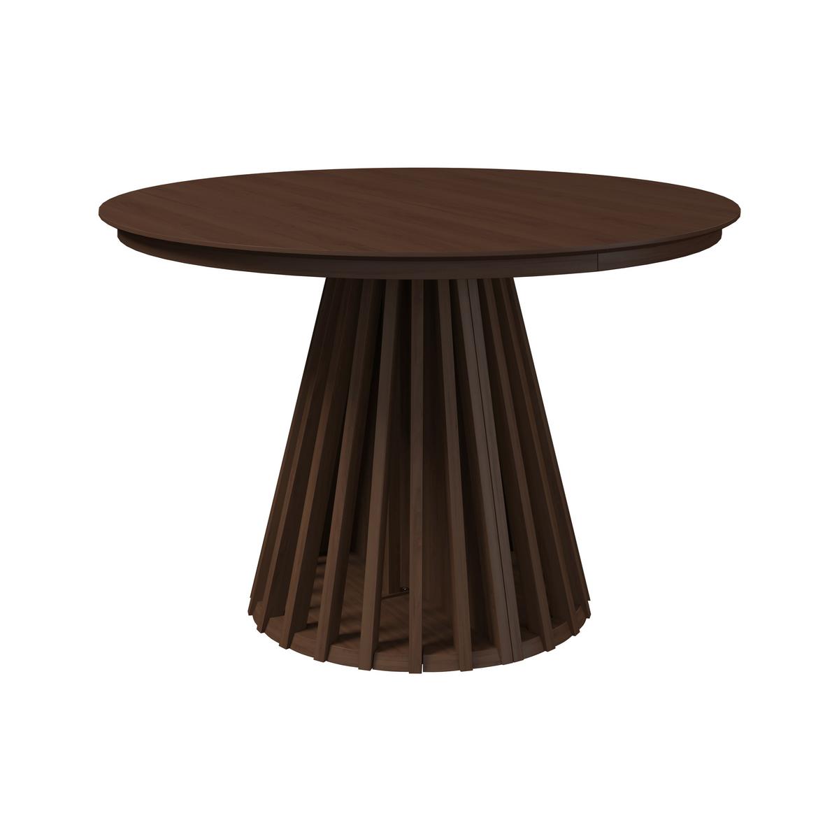 Ausziehtisch Ennio Walnussfarben Echtholz rund - Walnussfarben, MODERN, Holz/Holzwerkstoff (150/75/120cm) - Bessagi Home