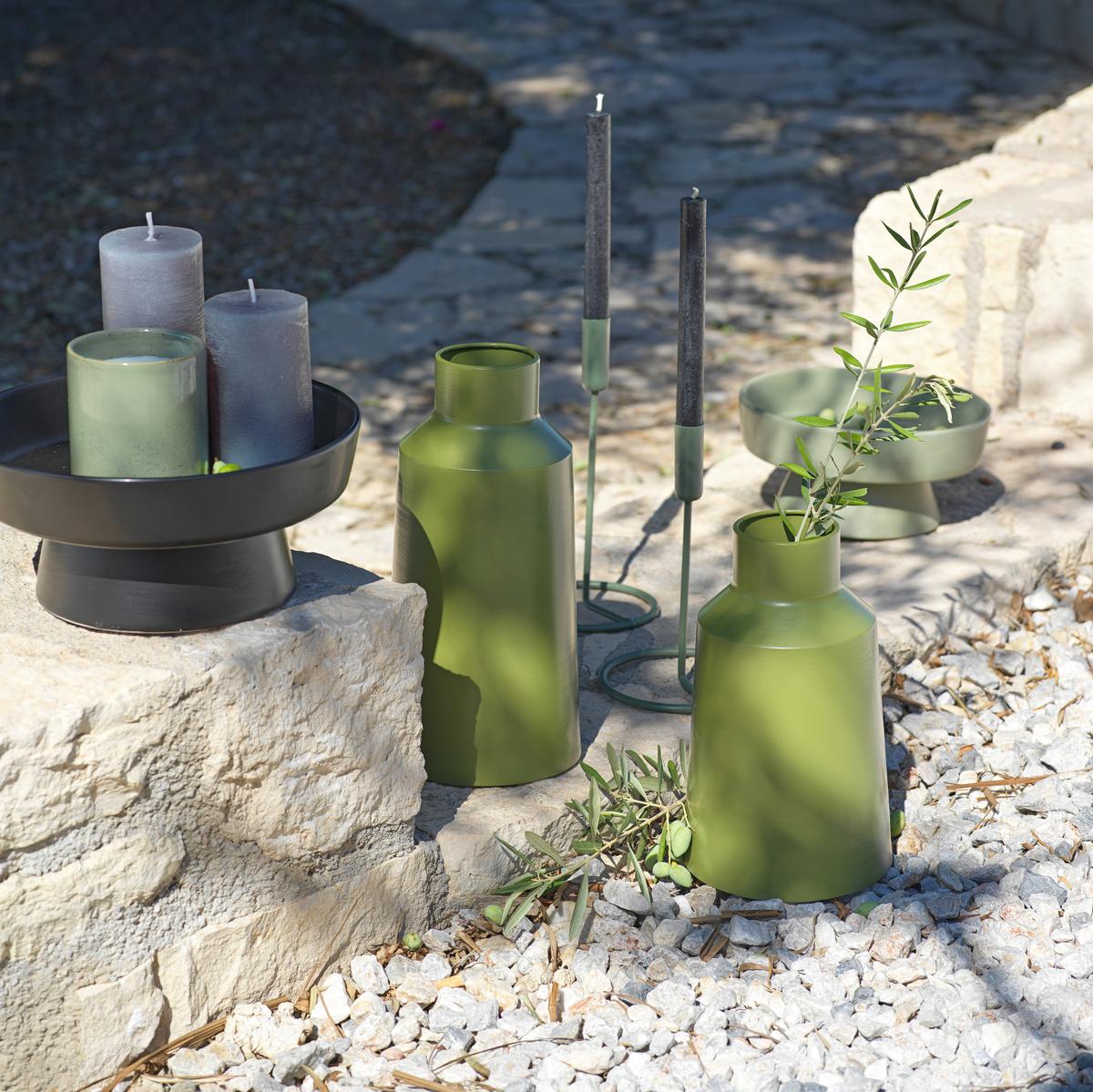 Vase Aceto in Grün - Grün, Modern, Metall (15/25,5cm) - Premium Living