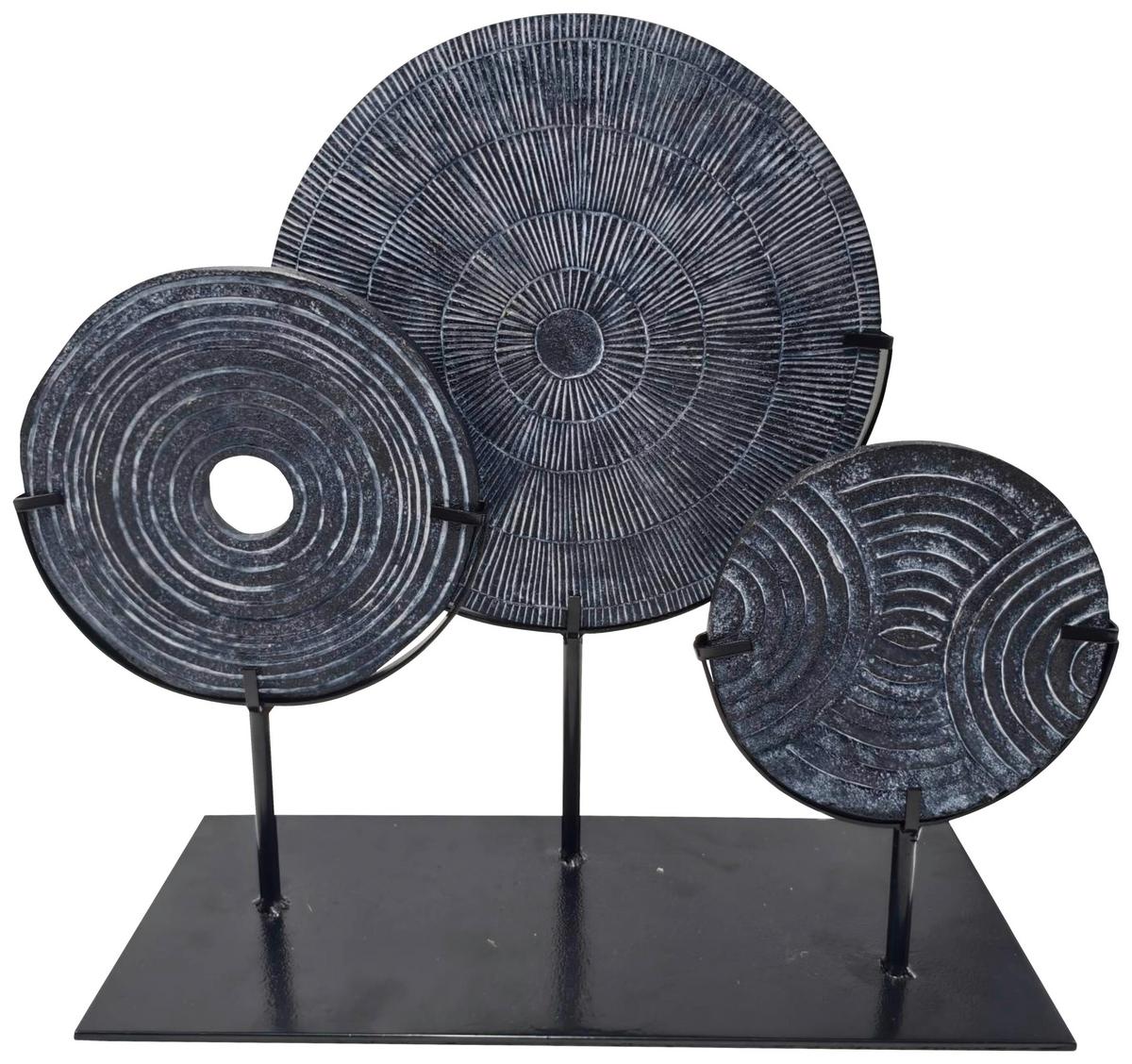 Skulptura Dekorativna Wyatt - crna, Moderno, metal/prirodni materijali (39/34,5/15cm) - Mömax